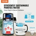 thumbnail image 3 of VEVOR 4L 750W Water Distiller with Dual Temperature Displays, Silver, 3 of 10