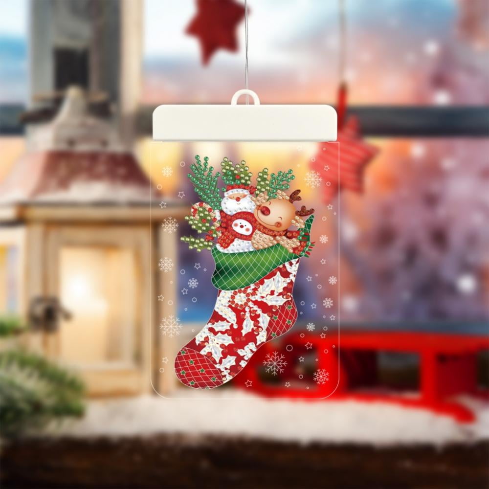 DIY 5D Diamond Painting LED Lights with Suction Cup Christmas Diamond