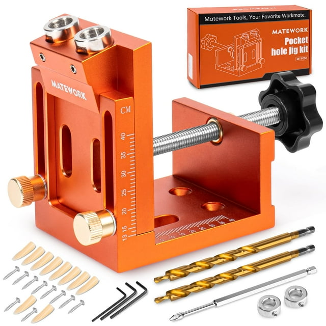 Kit de plantillas con orificios de bolsillo Matework ajustable con 30 tornillos