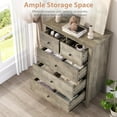 thumbnail image 5 of Accreate Tall 5 Drawer Dresser for Bedroom, Modern Wooden Chest with Deep Drawers & Metal Knobs for Kids, Entryway, Hallway, 5 of 7