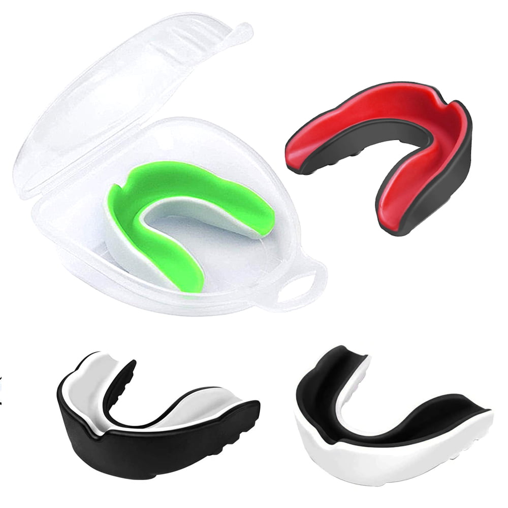 Gel Gum Mouth Guard Shield Case Teeth Grinding Boxing MMA Sports Mouth Piece FDA 