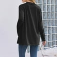 thumbnail image 4 of Evdexr Lightweight Cardigan Juniors Open Front Long Kimono Cardigans Long Sleeve Solid Color Cover Ups Summer Thin Loose Oversize Cardigan Sweaters with Pockets Black L, 4 of 4