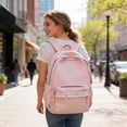 thumbnail image 3 of KEVCHE School Backpack,Lace Polka Dot Large Capacity，Cute Kawaii Daypack，17 Inch Backpack and Casual Travel Style，Durable School Bag Backpack for Back to School Gifts, 3 of 5