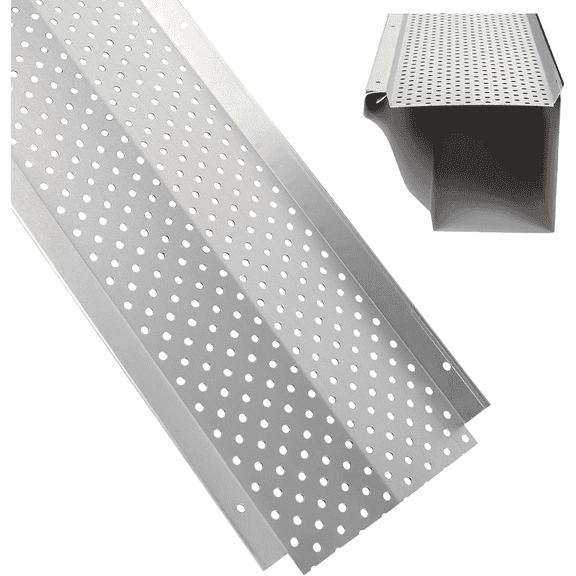 Gutter Guard,5" Aluminum Leaf Filter Gutter Cover,50 PCS Total Length 200FT,Raptor Gutter Guards,Easy DIY Leaf Guards for Gutters Fits Any Roof or Gutter Type