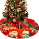 thumbnail image 3 of Falda de árbol de navidad roja, cubierta de pie de Papá Noel, copo de nieve, alfombra de árbol de Navidad, decoraciones de alfombrilla Base, 90Cm, 3 of 4