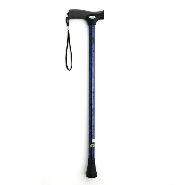 Equate Mobility Comfort Grip Cane, Designer Blue