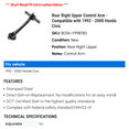 thumbnail image 2 of Rear Right Upper Control Arm - Compatible with 1992 - 2000 Honda Civic 1993 1994 1995 1996 1997 1998 1999, 2 of 2