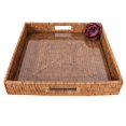 thumbnail image 2 of Artifacts Rattan™ Square Serving Ottoman Trays with Glass Insert, 2 of 3