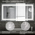 thumbnail image 5 of 60"x32" LED Bathroom Mirror with Black Frame, Gradient Front and Backlit Vanity Mirror, Dimmable in 3 Colors, Anti-Fog, Shatter-Proof, and Memory Function, 5 of 7