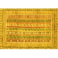 thumbnail image 1 of Ahgly Company Machine Washable Indoor Rectangle Abstract Yellow Modern Area Rugs, 3' x 5', 1 of 4