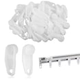 thumbnail image 1 of Toystoory Ganchos deslizantes de fácil instalación para riel de cortina, No se requieren herramientas, No deformables, 100 pack/lote Almacenamiento y organización del hogar, 1 of 6