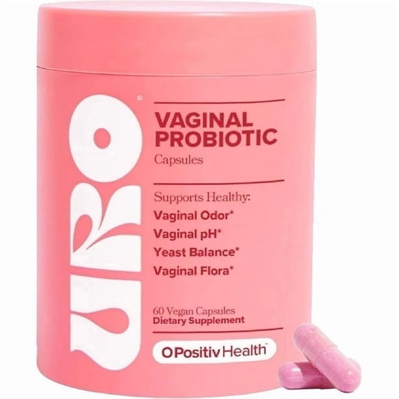 2pc URO Vaginal Probiotics for Women pH Balance with Prebiotics & Lactobacillus – Vaginal Health Supplement – Promote Healthy Vaginal Odor & Flora, 60 Count