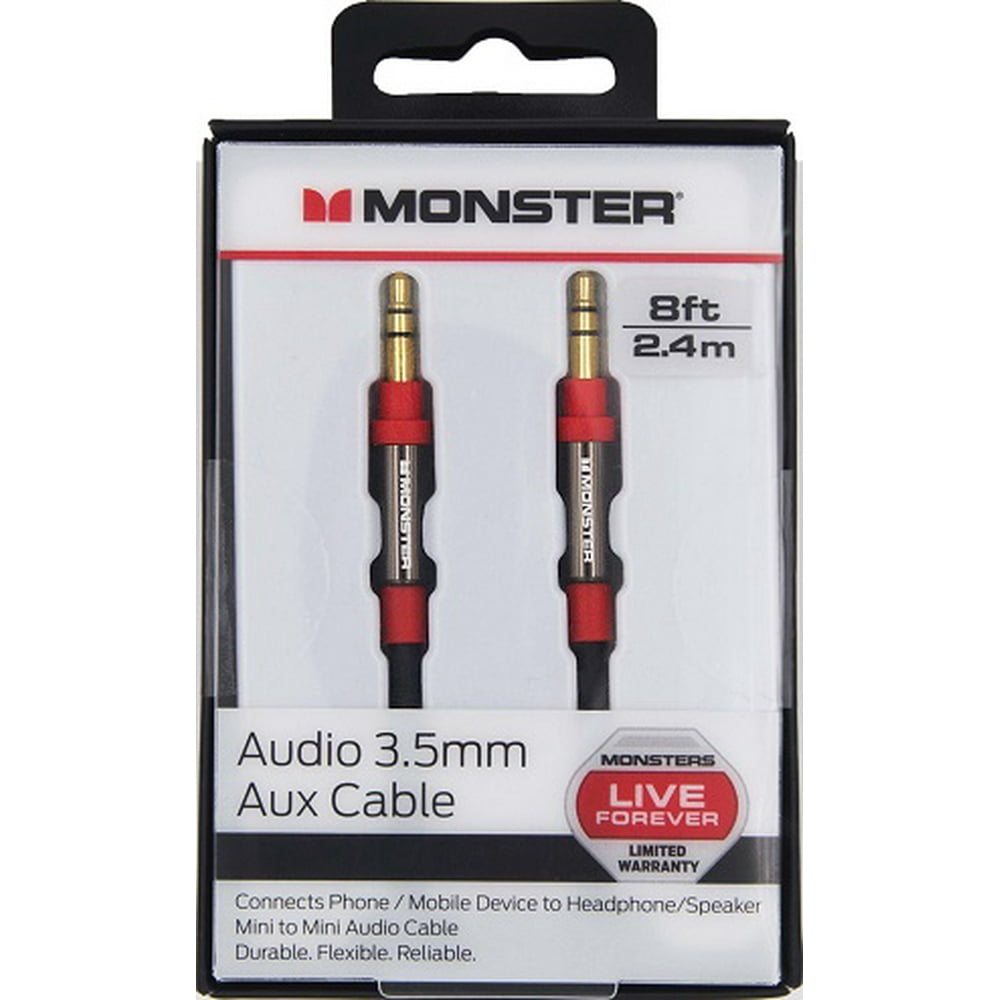 Monster® Auxiliary Stereo Audio Cable 8ft