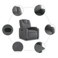 thumbnail image 3 of vidaXL Recliner Chair Grey Faux Leather, 3 of 5
