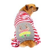 Holiday Time Red Cutest Reindeer Pajamas, Size Small