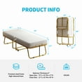 thumbnail image 5 of MUZZ Folding Bed with 4 Inch Foam Mattress, 75" x 31" Rollaway Bed with Sturdy Metal Frame, Foldable Guest Bed for Adults, Basic, 5 of 7