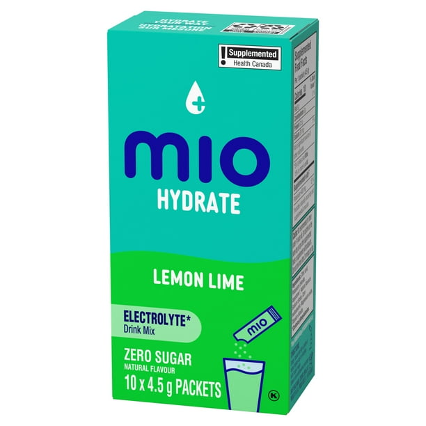 mio Hydrate Lemon Lime Electrolyte Drink Mix, 4.5 g Packets, 10 ct