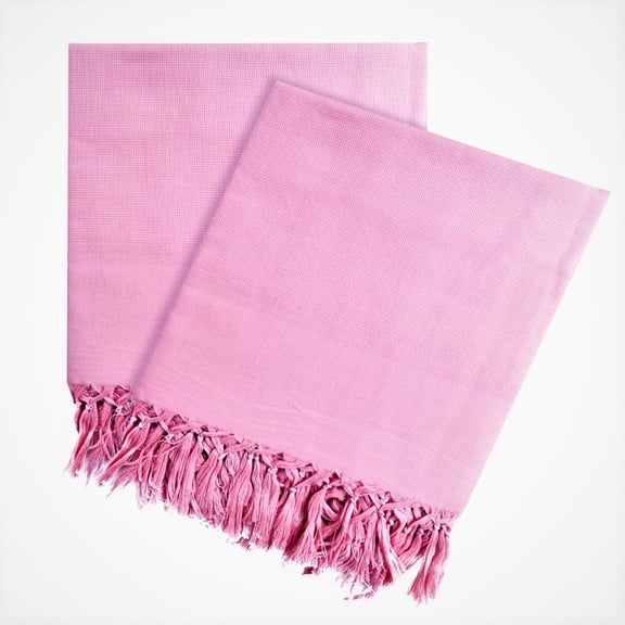 Just Linen 100% Cotton Peshtemal Value Pack of 4 Travel Bath Towels, Light Weight Highly Absorbent Herring Bone Weave, 30 X 58 Inches (75 X 147 Cms) Pictachio Green Color