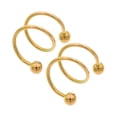 thumbnail image 2 of Stylish Double Hoop Geometric Dangle Earrings for Women with Sparkling, 2 of 3