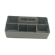 thumbnail image 2 of Organizador de caja apilable de caja portátil Organizador de maquillaje de 8 Compartimentos de limpieza con mango Bin de canasta dividida para Gris, 2 of 8