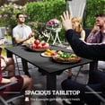thumbnail image 4 of Outsunny Table à Manger d'Extérieur de 59 Pouces, avec Trou pour Parasol, Table de Patio, Noir, 4 of 10