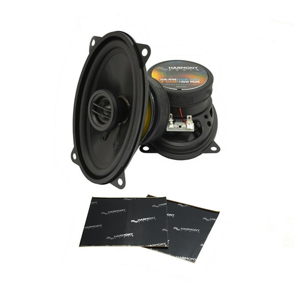 Harmony Audio HA-R46 Car Rhythm Series 4x6" 120W Speakers w/ Sound Dampening Kit