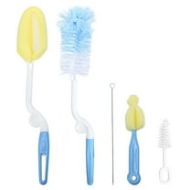 Five Piece Bottle Cleaning Brush Set with Long Handle for Home Use Blue Composite Material