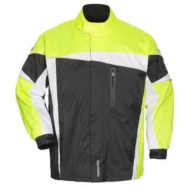 Tourmaster Defender 2.0 Two-Piece Rain Suit (X-Small) (Black/HI-VIS) Black | Hi-Viz