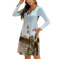 thumbnail image 1 of Robe d'Été à Palm Springs Col Carré Robe d'Été Douce Femme Élégante Imprimé Halter Palm Springs Mi-Longue, 1 of 5