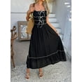 thumbnail image 6 of Women Summer Maxi Dress Spaghetti Strap Y2k Cute Ruffle Tiered Wedding Guest Flowy Dress, 6 of 7