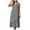 Gray, variant on YuXingFu Dresses for Women Maxi Crew Neck Plus Size Womens Dress Sleeveless Solid Color Long Casual Summer Purple S