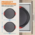 thumbnail image 2 of NutriChef 13-Inch Nonstick Pizza Tray Set of 20 Pcs- Carbon Steel Round Pan with Perforated Holes & Silicone Grip Handles - Dishwasher Safe Premium Bakeware, 2 of 8