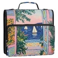 thumbnail image 5 of FORMRS Zipper Binder with Shoulder Strap 2-inch Ring 500 Sheet Capacity File Bag, Colorful Seaside, 5 of 5