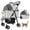 Gray, variant on 3-in-1 Pet Stroller, Car Seat & Carrier for Small Dogs and Cats, 4-Wheel Foldable Design, Max Load 44 lbs, Durable Oxford Fabric, Blue