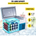 thumbnail image 3 of VEVOR 22L refrigerador portátil para auto, 23 cuartos de galón, 12/24V CC y 110-240V CA vehículo camión barco Mini refrigerador eléctrico para conducir,pesca al aire libre y uso en el hogar -4°C-22°F VEVOR refrigerador portátil para auto, 3 of 8