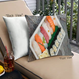 TILTECH Sushi Pillow for Bed, Sofa & Couch, 14 Soft & Plush Sushi Roll  Cushion Comfortable for Home, Cute Pillows Japanese Sushi Gifts, Realistic