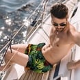 thumbnail image 2 of luoweisi Men's Beach Shorts Quick Dry Swim Trunks with Mesh Lining Tropical Leaves L, 2 of 5
