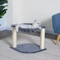 thumbnail image 3 of 18" Tall Cat Tree Tower with Cat Condos - Large Cat Tree - Cat Tower for Indoor Cats - Play Scratch Hide Climb Activity Furniture with Toy - Gray and Beige, 3 of 5