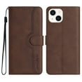 thumbnail image 2 of Wallet Case for iPhone 14 Plus, with Card Slots [RFID Blocking],Durable Flip Folio Kickstand Magnetic Closure Leather Wallet Wrist Strap Women Men Case For iPhone 14 Plus, Brown, 2 of 10