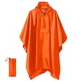 thumbnail image 3 of Kilaqueen Hooded Rain Poncho for Adults Hiking Camping Portable Waterproof Lightweight Rain Coat for Men Women Reusable Rain Jacket for Emergency Outdoor, 3 of 9