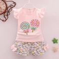 thumbnail image 6 of XBASW Toddler Baby Girls Shorts 2 Piece Outfits Summer Short Sleeve Fashion Floral T-Shirt Tops and Shorts Set with Bowknot 6M-3T, 6 of 11