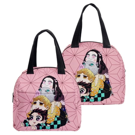 

Demon Slayer Lunch Bag Kimetsu no Yaiba Food Box Portable For Work #03