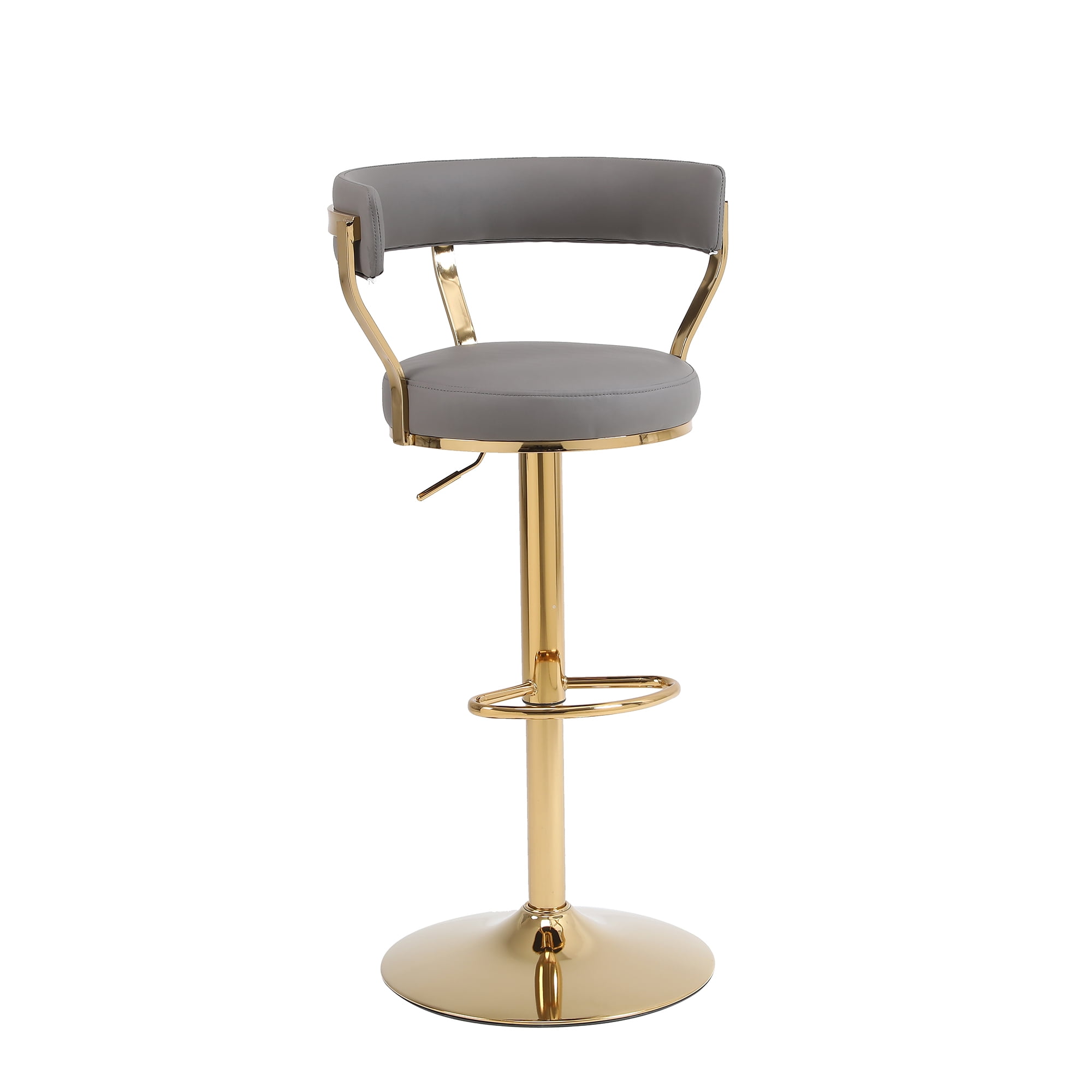 Kadyn Swivel Bar Stool, Counter Height Barstools with Back and Footrest, Adjustable Counter Height Dining Chairs for Kitchen, Grey Kadyn Swivel Bar Stool, Counter Height Barstools with Back and Footrest, Adjustable Counter Height Dining Chairs for Kitchen, Grey