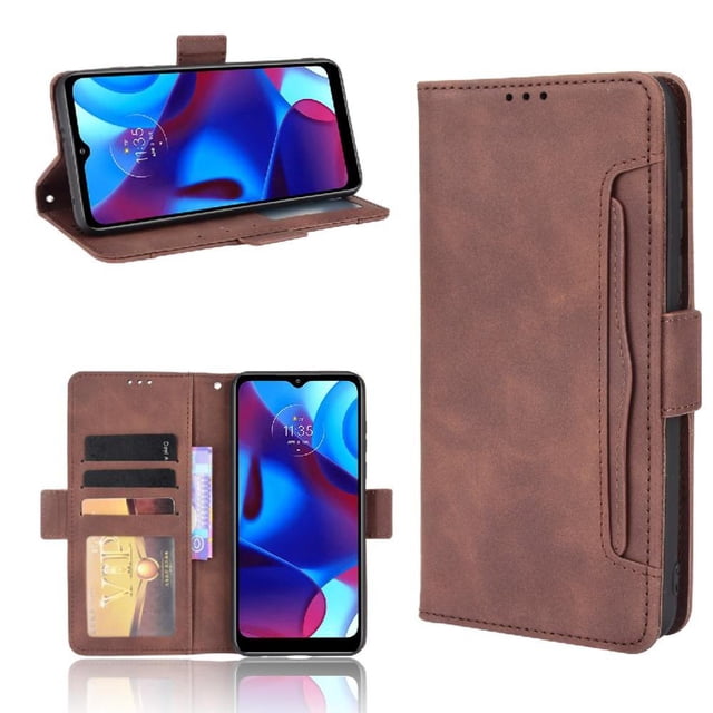 Funda Tipo Billetera GANGXUN para Motorola MOTO G Pure – Tapa Flip con Tarjetero