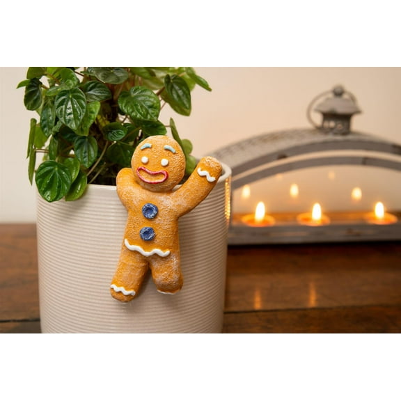Pot Buddies Christmas Gingerbread Man Plant Pot Hanger