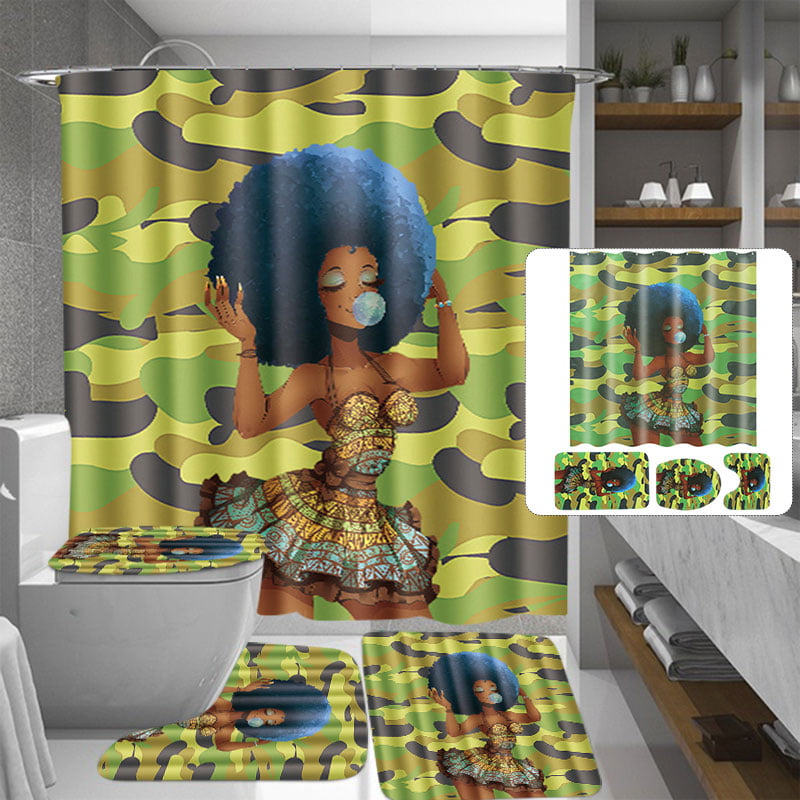 Details about   Afrocentric Shower Curtain Home Decorations 