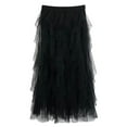 thumbnail image 3 of QENGING Summer Skirts for Women Spring Elastic High Waist Long Mesh Skirt Gauze Skirt Casual, 3 of 5