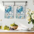 thumbnail image 3 of Teal Crabs Coastal Kitchen Towels Set of 2, Summer Beach Coral Nautical Ocean Absorbent Dish Towels for Kitchen, Microfiber Hand Towel, Quick Drying Tea Towel for Cleaning Decorative Dishcloths, 3 of 7