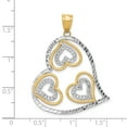 thumbnail image 2 of 14K et Rhodium Pendentif Cœur en Diamant K2553 (41mm x 31mm), 2 of 2