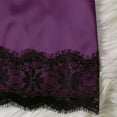thumbnail image 6 of Womens Soft Pajama Clearance- Bathrobes Sexy Lace Silk Satin Plus Size Robe Sleepwear Purple Size S, 6 of 6